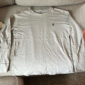 Men’s Small Grey Long Sleeve Polo T